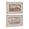 Set of 2 Brown Wood Farmhouse Wall Decor 24", 16"